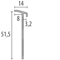 Parkettfreund PF 928 EL Sockelleisten Endstücke links xx mm, mm mit glatter Oberfläche P4 silber