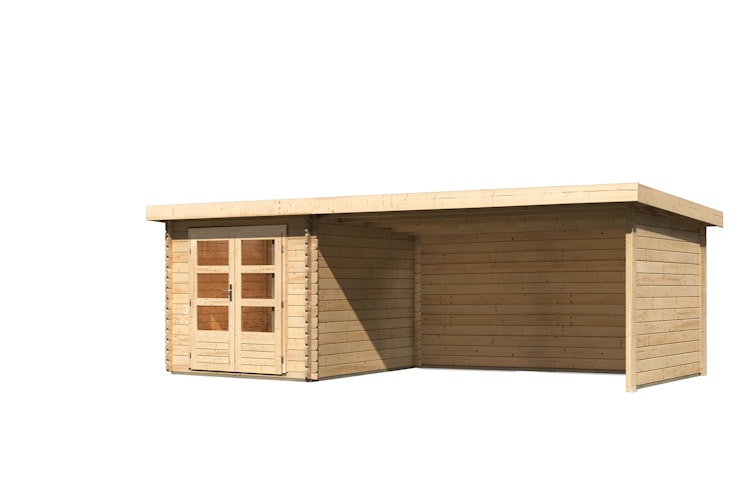Karibu Woodfeeling Gartenhaus Bastrup 4 naturbelassen - 28 mm