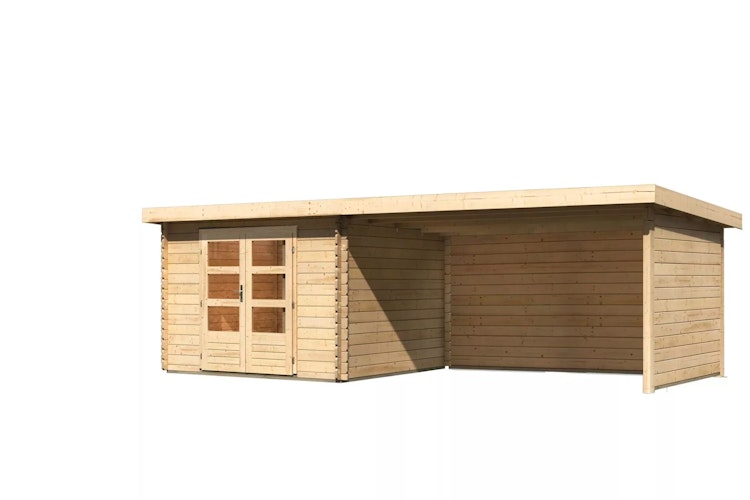 Karibu Woodfeeling Gartenhaus Bastrup 5 naturbelassen - 28 mm
