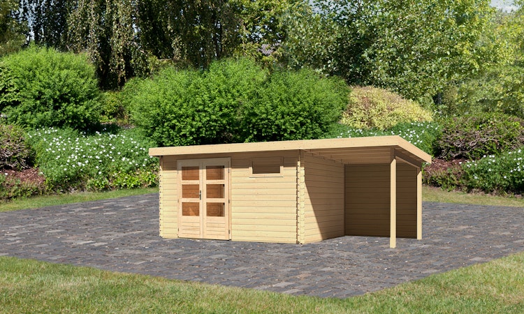 Karibu Woodfeeling Gartenhaus Bastrup 8 - 28 mm inkl. gratis Innenraum-Pflegebox im Wert von 99€ Bild