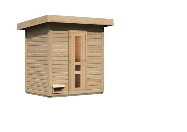Karibu Gartensauna Saunahaus Hytti 1 inkl. 9-teiligem gratis Zubehörpaket Vorschaubild Galerie