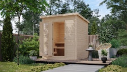Karibu Gartensauna Saunahaus Hytti 2 inkl. 9-teiligem gratis Zubehörpaket