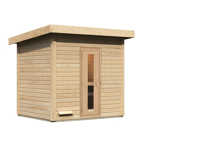 Karibu Gartensauna Saunahaus Hytti 3 inkl. gratis Saunaofen & 8-teiligem Zubehörpaket (Gesamtwert 741,91€) Bild