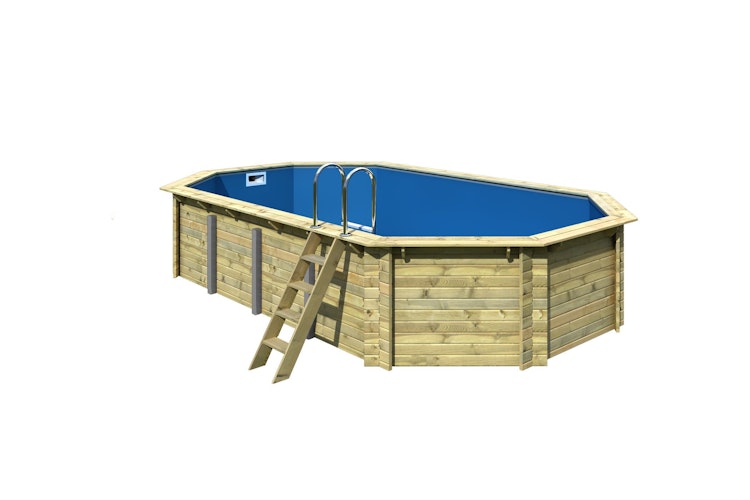 Karibu Pool Modell 5 Classic A/B/C/D 700 x 400 cm - kesseldruckimprägniert inkl. gratis Pool-Pflegeset (Gesamtwert 69 €)