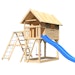 Akubi Kinderspielhaus Kinderspielgerät Gernegroß inkl. Wellenrutsche, Doppelschaukelanbau mit Klettergerüst und NetzrampeBild