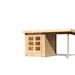 Karibu Woodfeeling Gartenhaus Kandern 1/2/3 mit 235 cm Schleppdach + RückwandBild