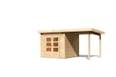 Vorschaubild Karibu Woodfeeling Gartenhaus Kandern 1/2/3 mit 235 cm Schleppdach + Rückwand