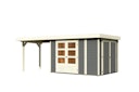 Vorschaubild Karibu Woodfeeling Gartenhaus Retola 2/3/4/5/6 inkl. Anbauschrank u. 280 cm Schleppdach