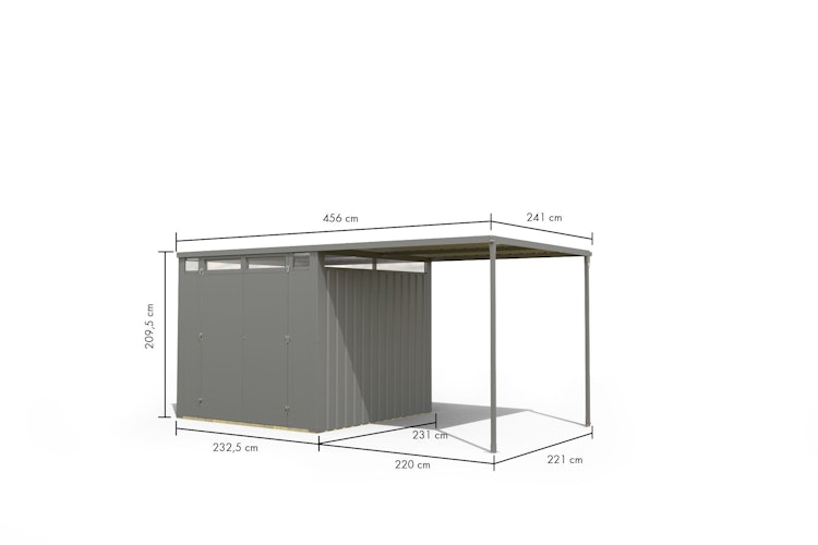 Karibu Metallgerätehaus Callisto 2/3 inkl. Doppeltür Bild