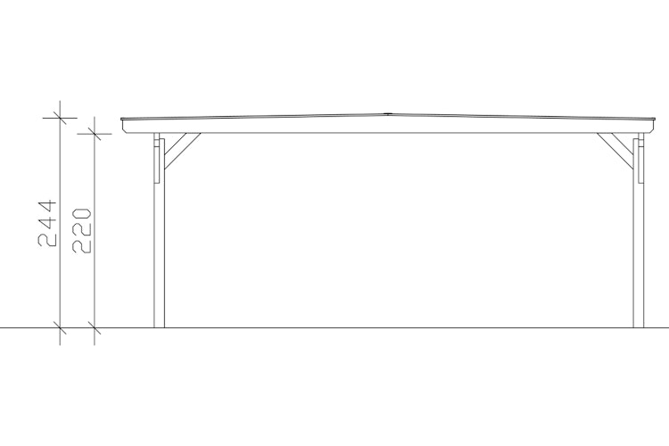 Skan Holz Odenwald - Design Doppel Carport aus Leimholz Breite 640 cm Bild