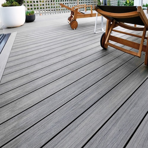 Fiberdeck WPC-Terrassendiele Premium RHK Dark grey 23 x 138 mm