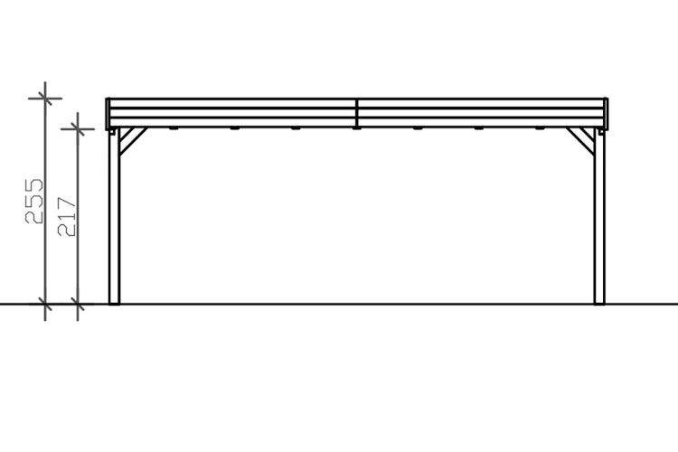 Skan Holz Grunewald - Flachdach Carport aus Leimholz Breite 622 cm Bild