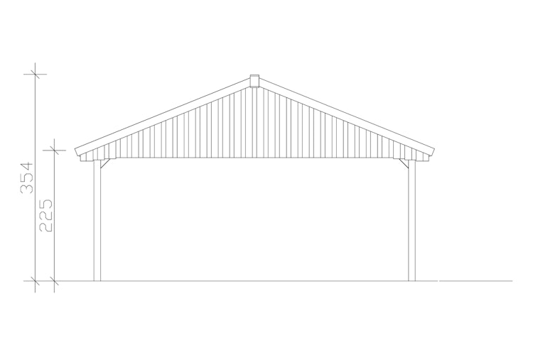 Skan Holz Wallgau - Satteldach Doppelcarport Breite 620 cm Bild