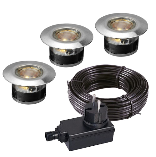 Garden Lights Bodeneinbauleuchte Acis 3er Set