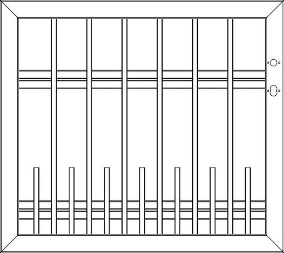 OSMO- ALU-Fence Squadra Vorgartenzaun Einzeltor