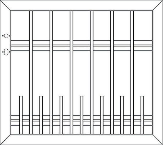 OSMO- ALU-Fence Squadra Vorgartenzaun Einzeltor