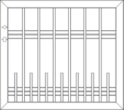 OSMO- ALU-Fence Squadra Vorgartenzaun EinzeltorZubehörbild