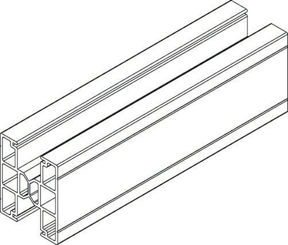 OSMO Schallschutz Alu-Fence Forsdal H-Rahmenprofil 1900 x 50 x 60 mm