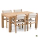 Apple Bee Dining-Set FREJUS, Esstisch + 4 Stühle, Teak / Kunststoffgewebe BEE WETT Sling BrightBild