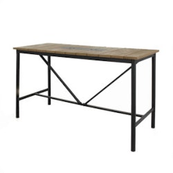 Apple Bee Bartisch MILOU 150 x 78 cm, Aluminium Schwarz / Teak Antique