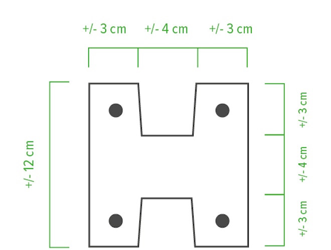 ORIGI WALLS™ BETON NUT Mittelpfosten 120 x 120 mm