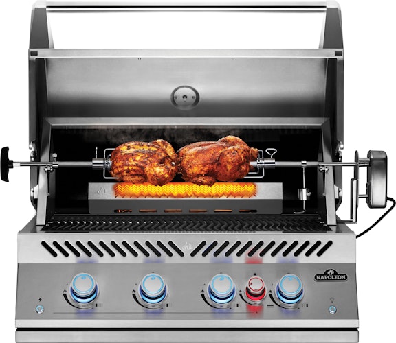 NAPOLEON Einbau-Gasgrill 700-Series 32", Edelstahl inkl. Drehspieß