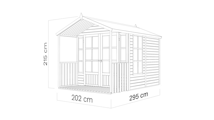 Bertilo Gartenhaus Arley - naturbelassen - 19 mm