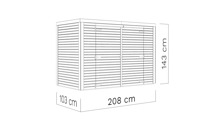 Bertilo Holz Fahrradgarage/Geräteschrank - 18 mm