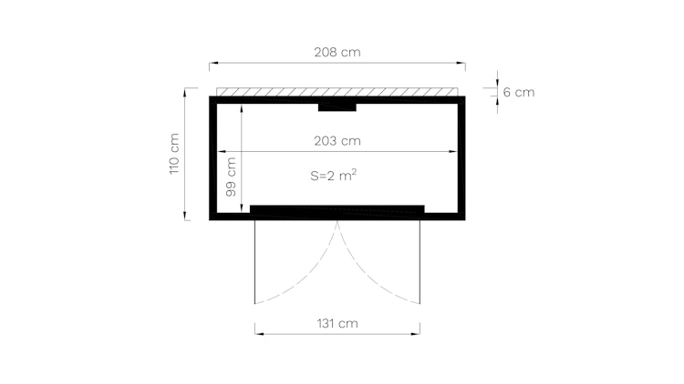 Bertilo Holz Fahrradgarage/Geräteschrank - 18 mm