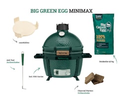 Big Green Egg Kamado Grill MINIMAX Starter Set inkl. 2x 4,5 kg naturbelassene Holzkohle