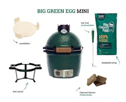 Big Green Egg Keramikgrill MINI Starter Set inkl. 2x 4,5 kg naturbelassene Holzkohle