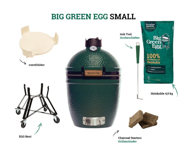 Big Green Egg Kamado Grill SMALL Starter Set inkl. 2x 4,5 kg naturbelassene Holzkohle Bild