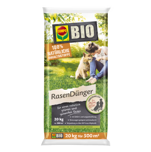 Compo Bio Rasendünger 20 kg für 500 qm