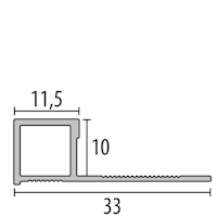 Parkettfreund PF CT100 AE Quadro Randleistenprofil Quadratprofil Endstücke links Endstücke rechts 25x10x10 mm, mm F8 glanz