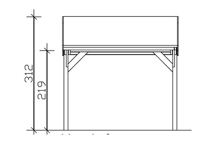 Skan Holz Harz - Pultdach Stellplatzerweiterung aus Nadelholz Breite 303 cm Bild