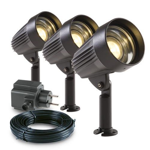 Garden Lights Strahler Corvus smart ready 3er Set