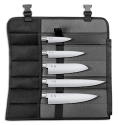 KAI Wasabi Black Sets kai Messertasche bestückt mit 6710P + 6715U + 6716S + 6720C + 6723L
