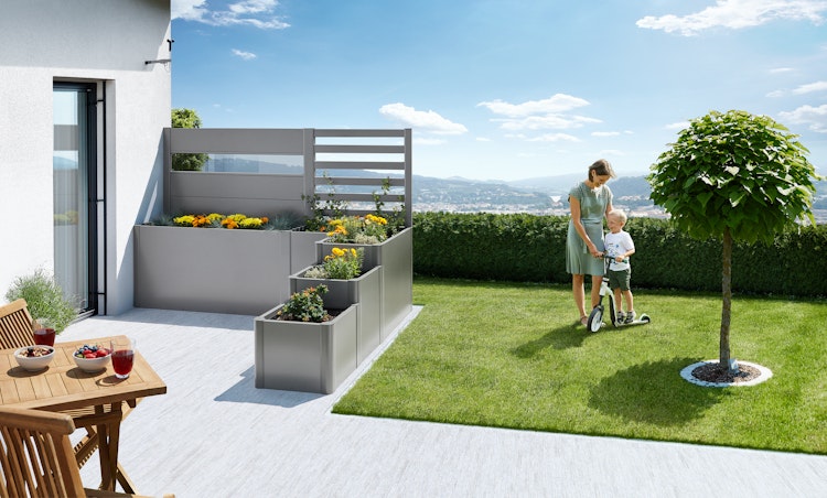 Biohort Pflanzkasten-System DaVinci Version 2 - Terrassenabgrenzung mit Sichtschutz Bild