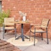 Diamond Garden Balkon-Set SHEFFIELD, Tisch + 2 Stühle, Edelstahl Dunkelgrau / Recycled Teak / Premium TeakBild