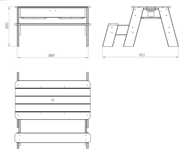 EXIT Aksent Sand, Wasser- und Picknicktisch