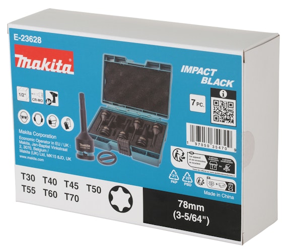 Makita T-Schlagnuss-Set 7-tlg. IMPACT BLACK E-23628 Bild