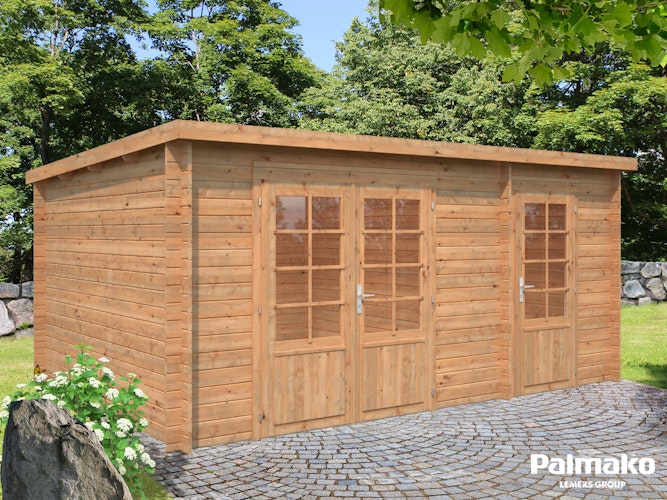 Palmako Gartenhaus Ella 13,1 m² Zweiraumhaus - 28 mm Bild