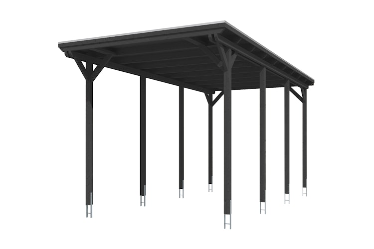 Skan Holz Caravan-Carport Emsland 404x846 cm mit erhöhter Einfahrt