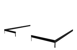 Halls Stahlfundament für Gewächshaus Altan - 0,91 m² / 1,33 m² Farbe: schwarz