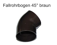 Fallrohrbogen 45° DN 60 braun (1 Stück)Zubehörbild