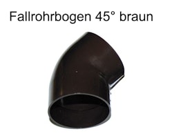 Fallrohrbogen 45° DN 60 braun (1 Stück)