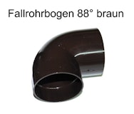 Fallrohrbogen 88° DN 60 braun (1 Stück)Zubehörbild