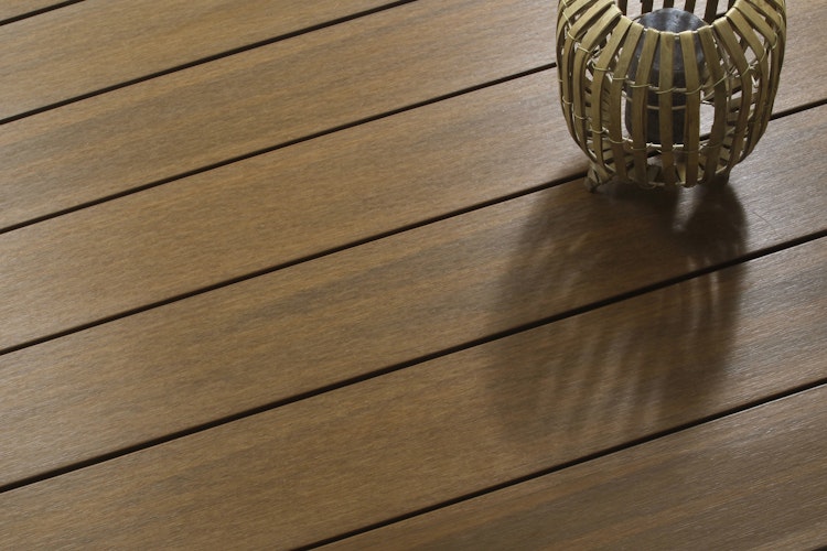 Fiberdeck Premium WPC-Terrassendiele RHK Teak 23 x 210 mm Bild