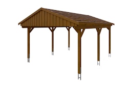 Skan Holz Fichtelberg - Satteldach Einzelcarport Breite 423 cm