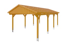 Skan Holz Fichtelberg - Satteldach Einzelcarport Breite 423 cm